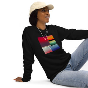 Unisex organic raglan sweatshirt